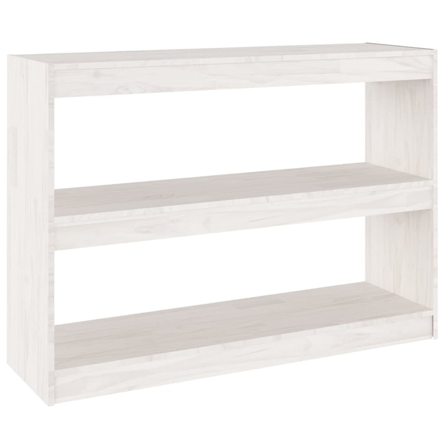 Boekenkast/kamerscherm 100x30x71,5 cm grenenhout wit 100 x 30 x 71.5 cm Wit