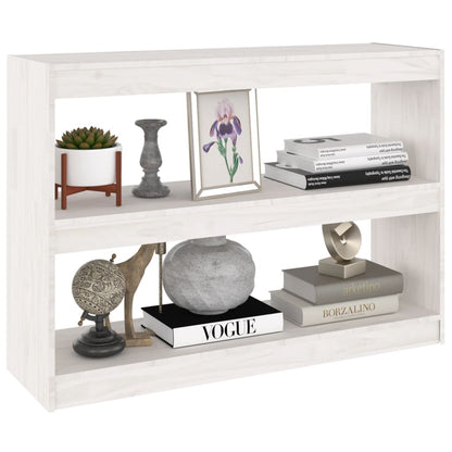 Boekenkast/kamerscherm 100x30x71,5 cm grenenhout wit 100 x 30 x 71.5 cm Wit