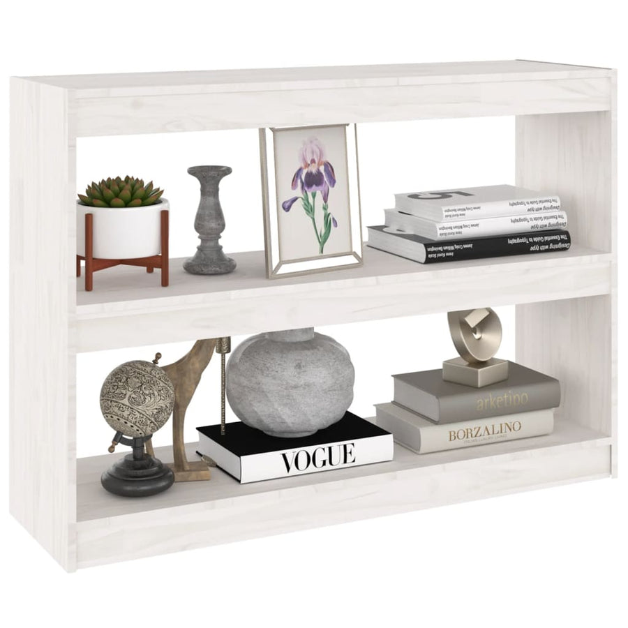 Boekenkast/kamerscherm 100x30x71,5 cm grenenhout wit 100 x 30 x 71.5 cm Wit