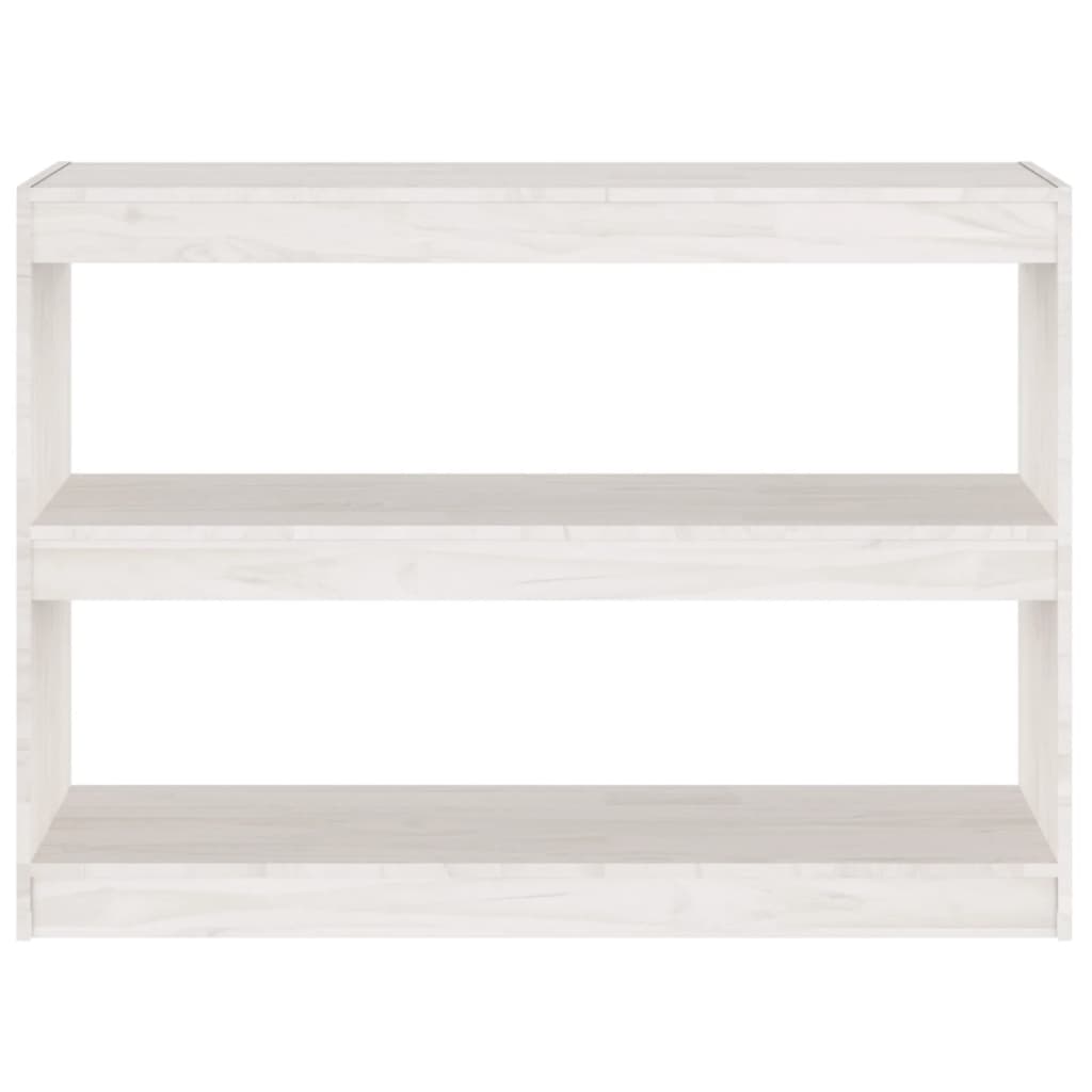 Boekenkast/kamerscherm 100x30x71,5 cm grenenhout wit 100 x 30 x 71.5 cm Wit
