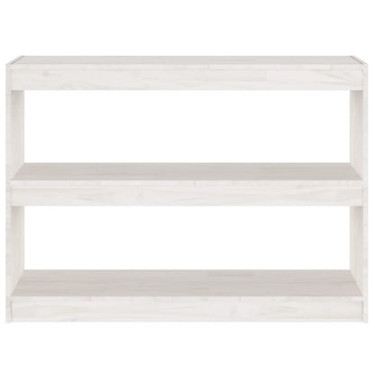 Boekenkast/kamerscherm 100x30x71,5 cm grenenhout wit 100 x 30 x 71.5 cm Wit