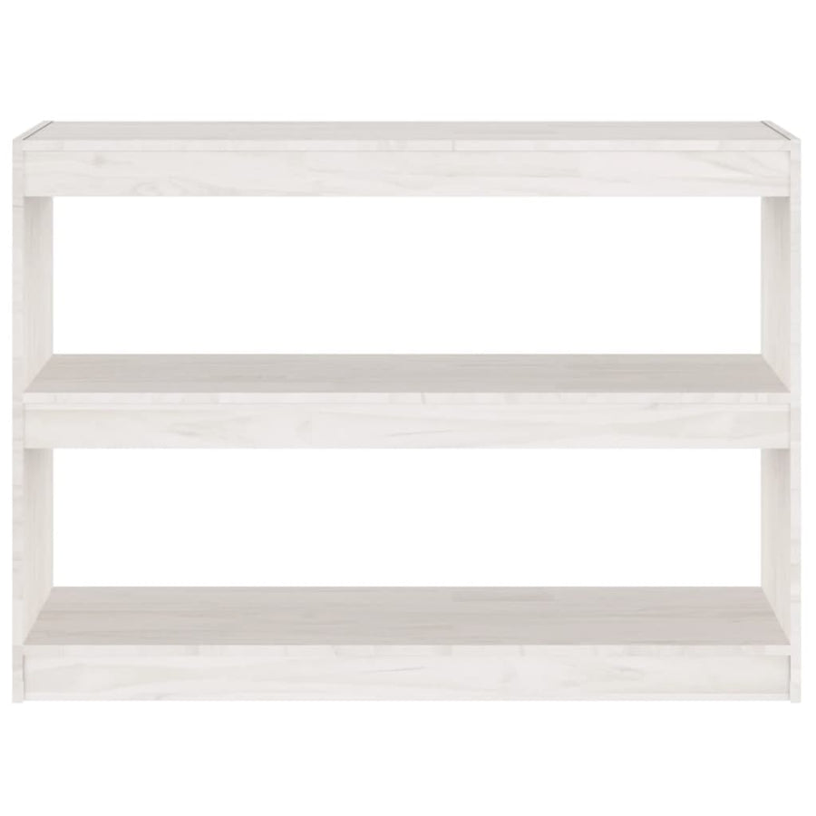 Boekenkast/kamerscherm 100x30x71,5 cm grenenhout wit 100 x 30 x 71.5 cm Wit