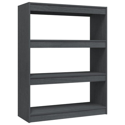 Boekenkast/kamerscherm 100x30x103 cm massief grenenhout grijs 100 x 30 x 103 cm Grijs