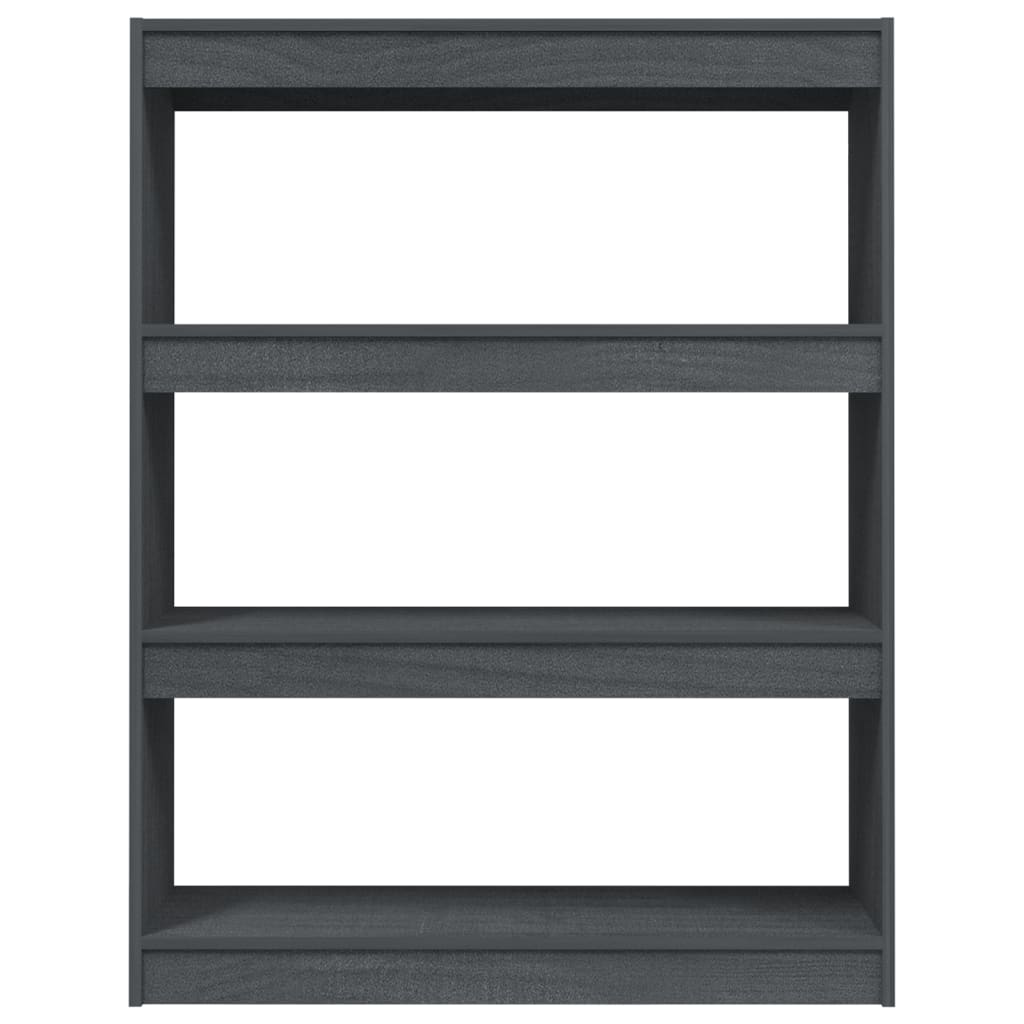 Boekenkast/kamerscherm 100x30x103 cm massief grenenhout grijs 100 x 30 x 103 cm Grijs