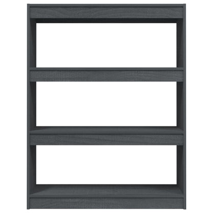 Boekenkast/kamerscherm 100x30x103 cm massief grenenhout grijs 100 x 30 x 103 cm Grijs
