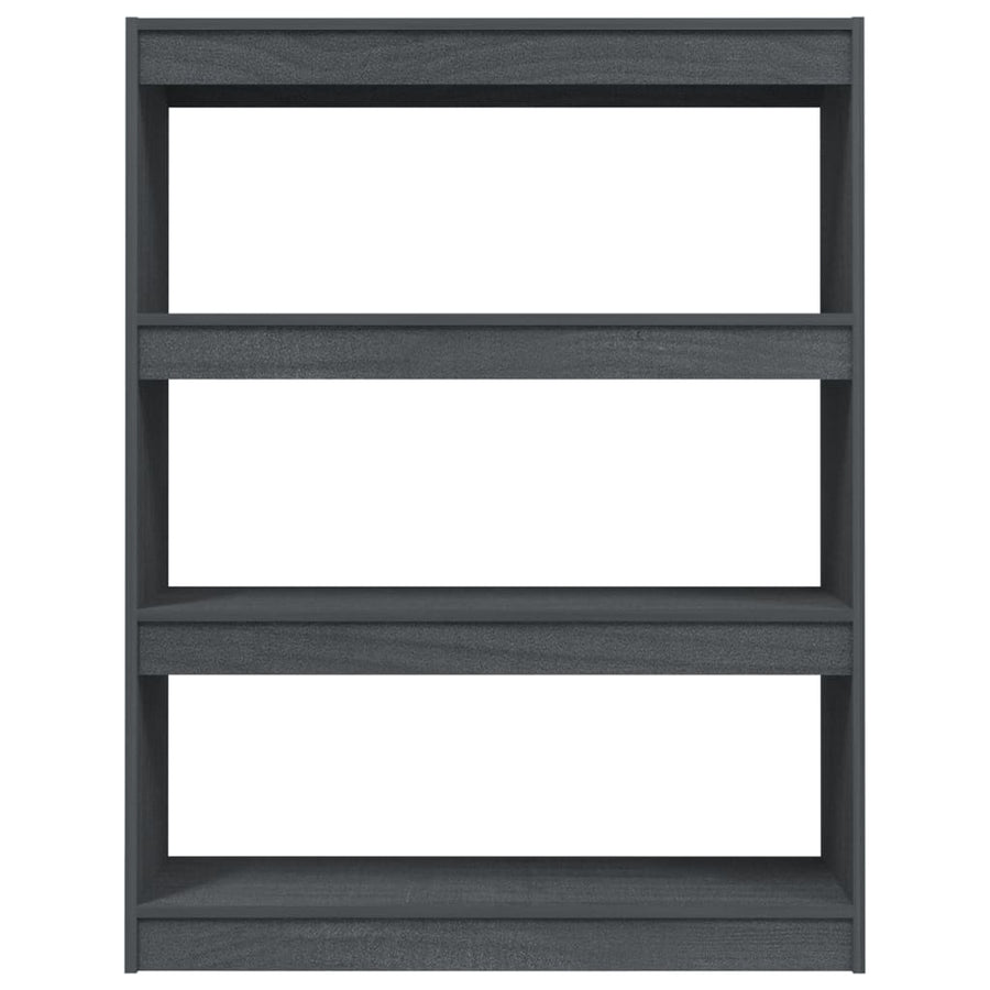 Boekenkast/kamerscherm 100x30x103 cm massief grenenhout grijs 100 x 30 x 103 cm Grijs