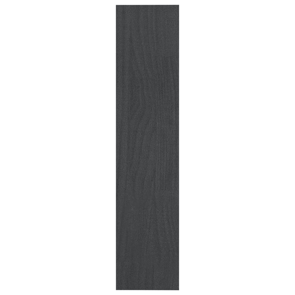 Boekenkast/kamerscherm 100x30x135,5 cm massief grenenhout grijs 100 x 30 x 135.5 cm Grijs