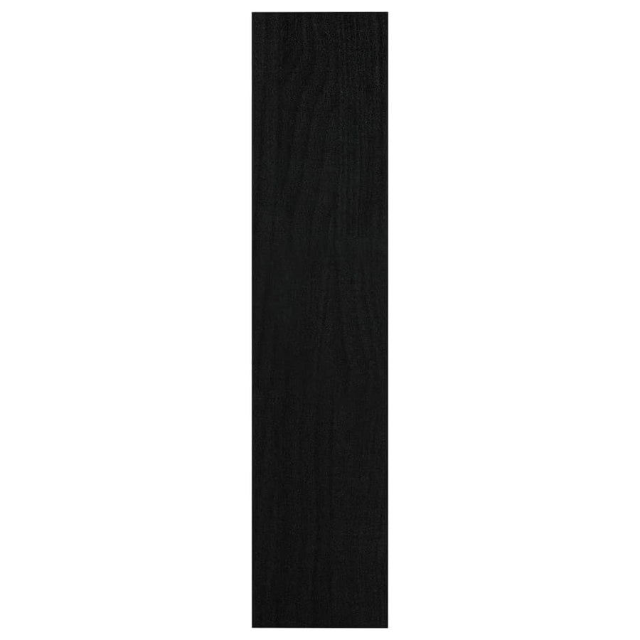 Boekenkast/kamerscherm 100x30x135,5 cm massief grenenhout zwart 100 x 30 x 135.5 cm Zwart