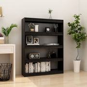 Boekenkast 100x30x135,5 cm massief grenenhout zwart