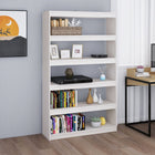 Boekenkast/kamerscherm 100x30x167,5 cm massief grenenhout wit 100 x 30 x 167.5 cm Wit