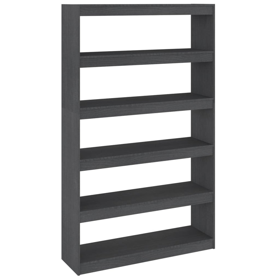 Boekenkast/kamerscherm 100x30x167,5 cm massief grenenhout grijs 100 x 30 x 167.5 cm Grijs