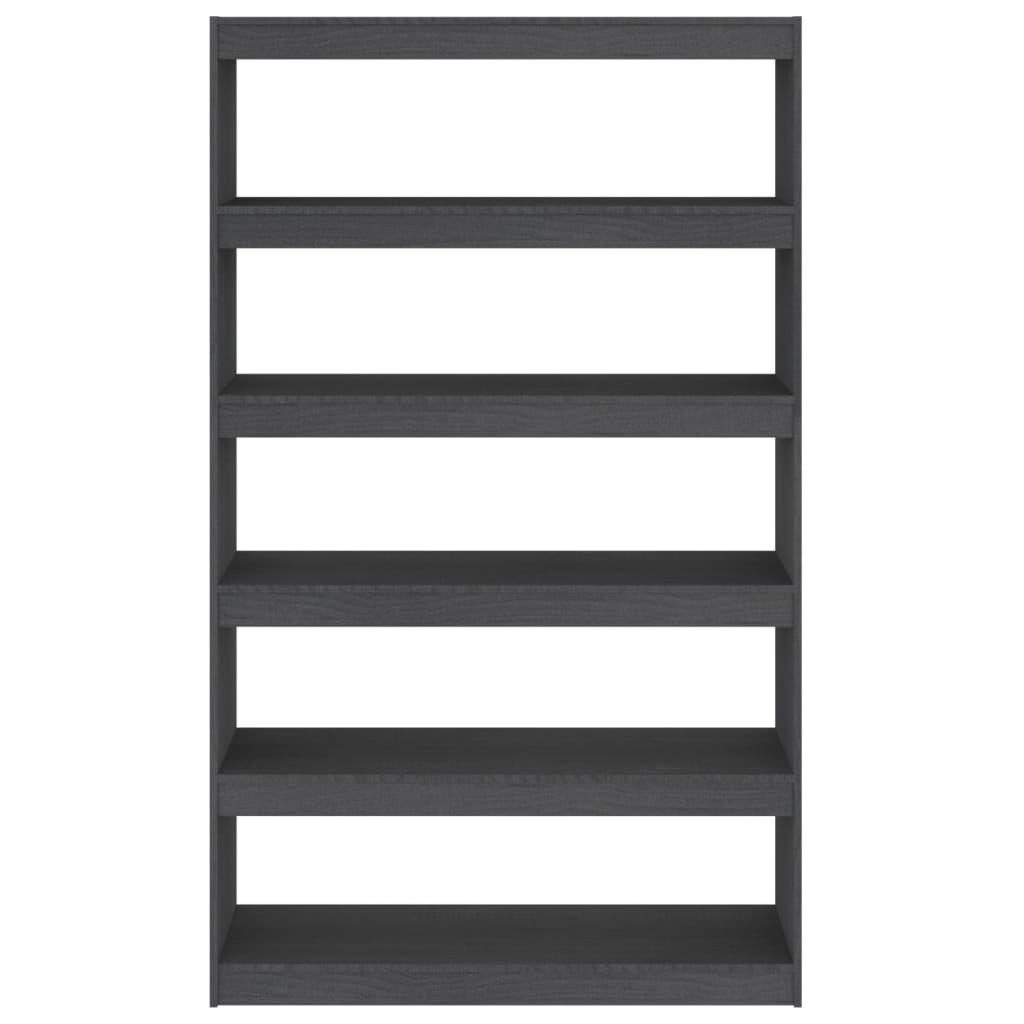 Boekenkast/kamerscherm 100x30x167,5 cm massief grenenhout grijs 100 x 30 x 167.5 cm Grijs