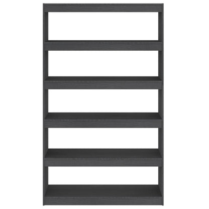 Boekenkast/kamerscherm 100x30x167,5 cm massief grenenhout grijs 100 x 30 x 167.5 cm Grijs
