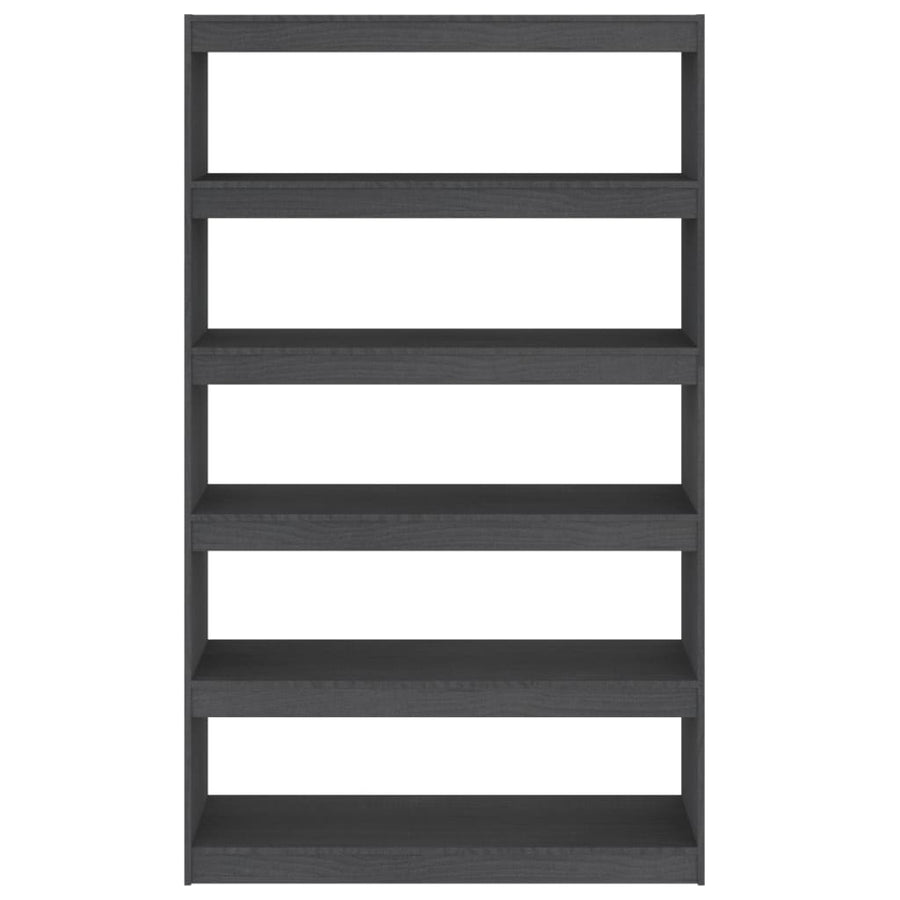 Boekenkast/kamerscherm 100x30x167,5 cm massief grenenhout grijs 100 x 30 x 167.5 cm Grijs