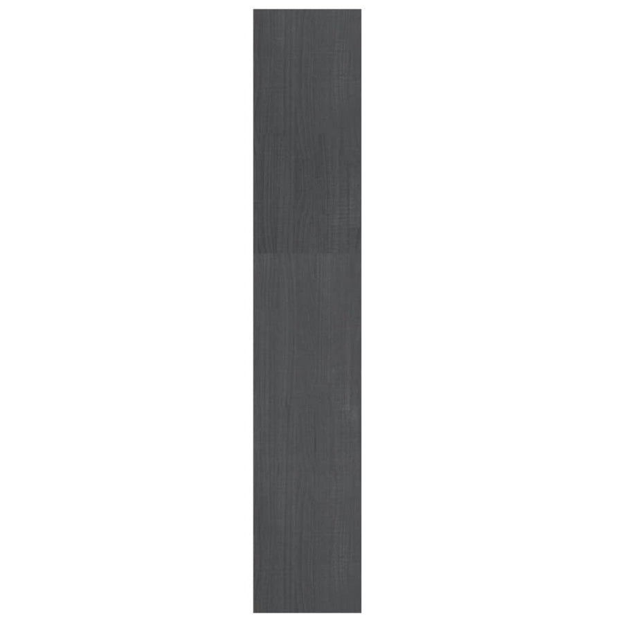 Boekenkast/kamerscherm 100x30x167,5 cm massief grenenhout grijs 100 x 30 x 167.5 cm Grijs