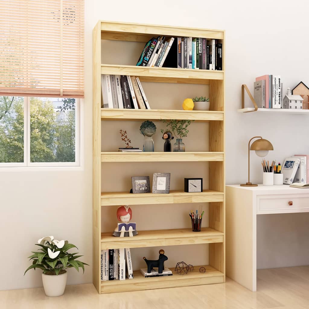 Boekenkast / kamerscherm 100x30x200 cm massief grenenhout 100 x 30 x 200 cm Naturel