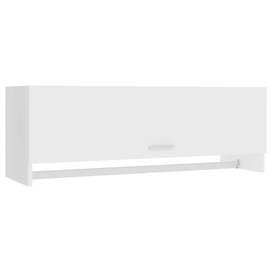 Kledingkast 100x32,5x35 cm bewerkt hout wit Wit