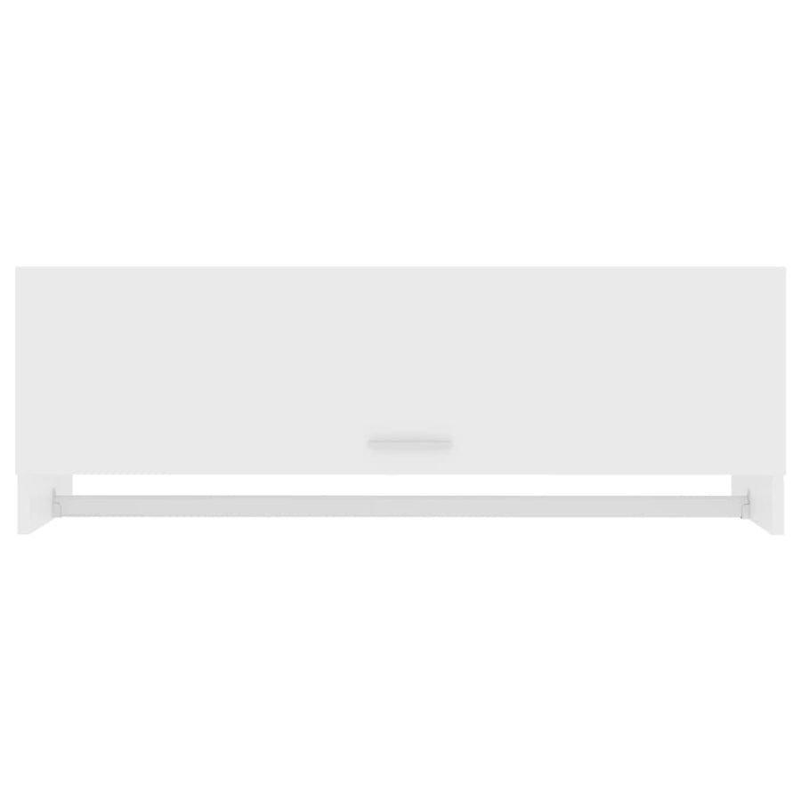 Kledingkast 100x32,5x35 cm bewerkt hout wit Wit