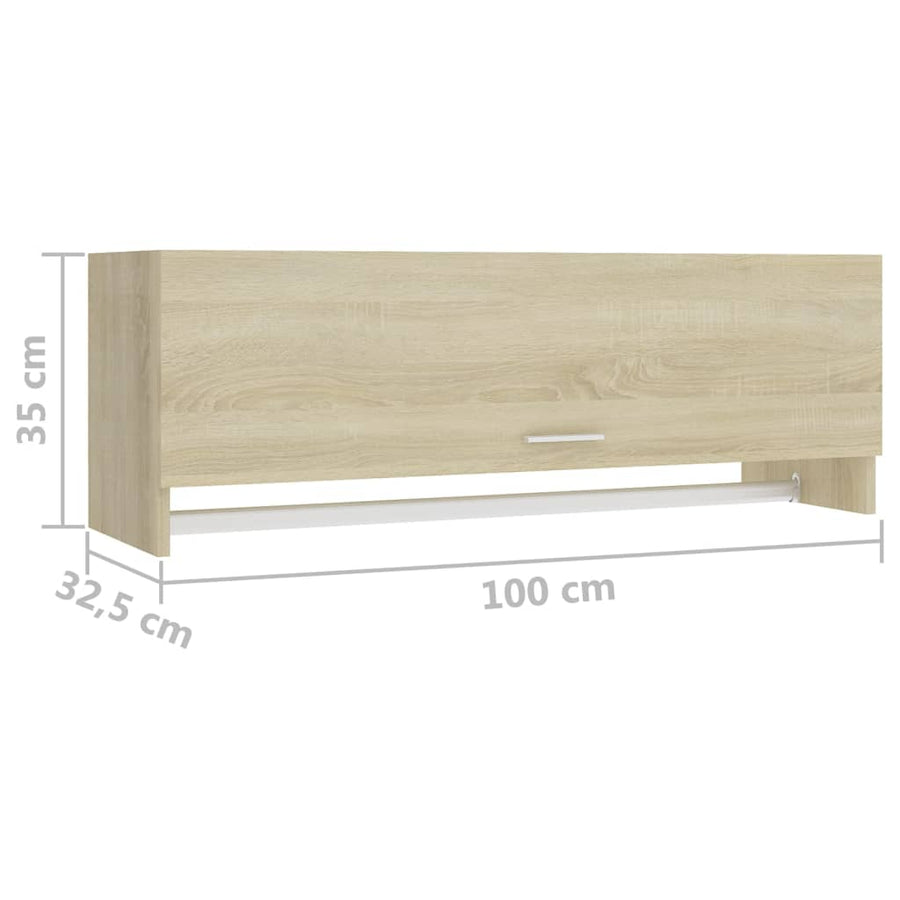 Kledingkast 100x32,5x35 cm spaanplaat sonoma eikenkleurig Sonoma eiken