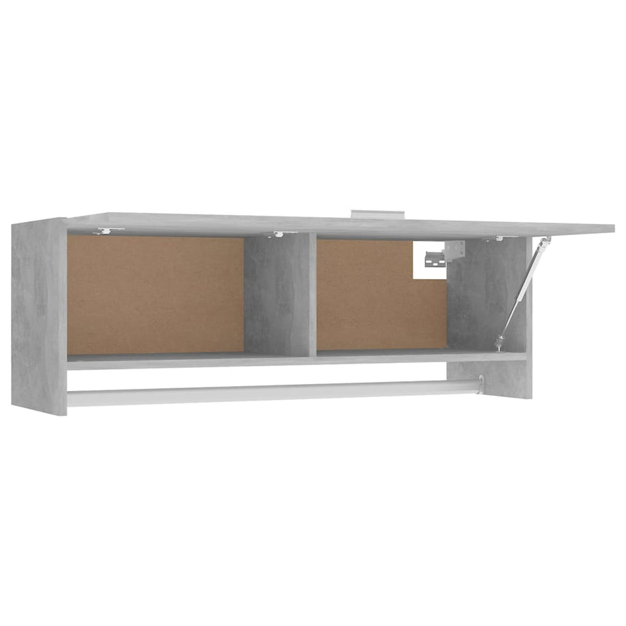Kledingkast 00X32,5X35 Cm Spaanplaat Betongrijs