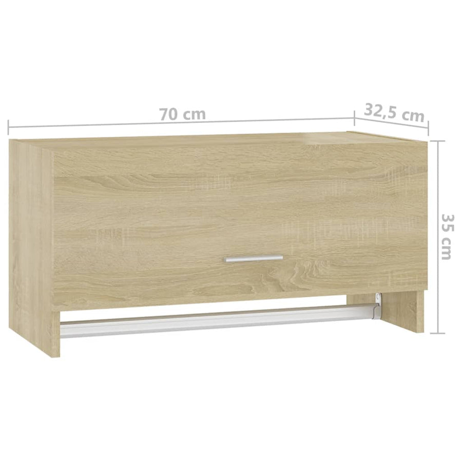 Kledingkast 70X32,5X35 Cm Spaanplaat Kleurig Sonoma eiken