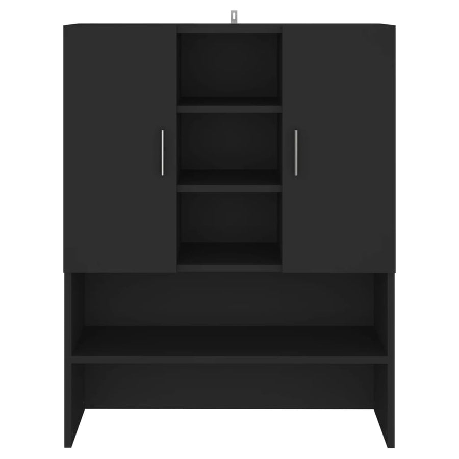 Wasmachinekast 70,5x25,5x90 cm zwart