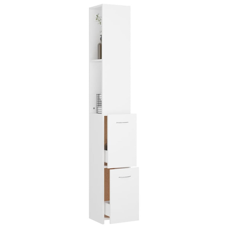 Badkamerkast 25X26,5X70 Cm Bewerkt Hout Wit