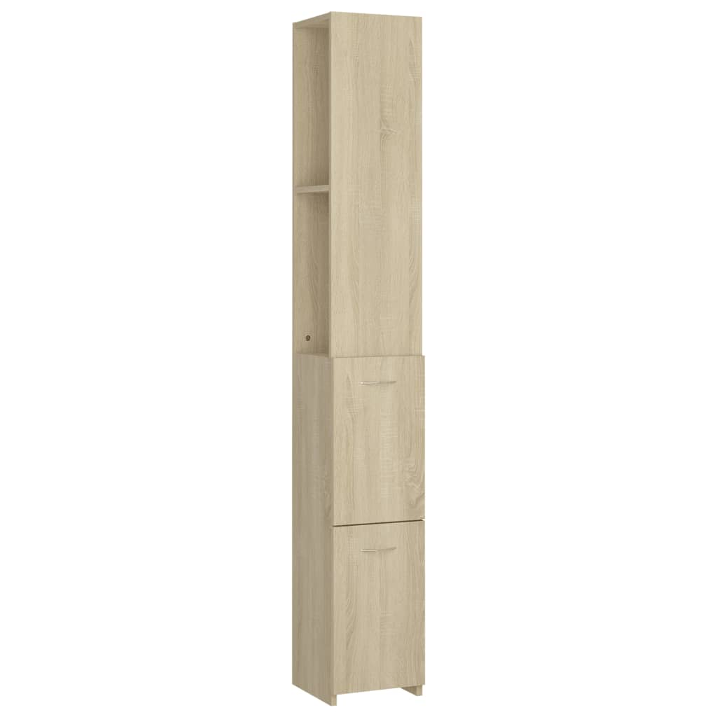 Badkamerkast 25X26,5X70 Cm Bewerkt Hout Kleurig Sonoma eiken