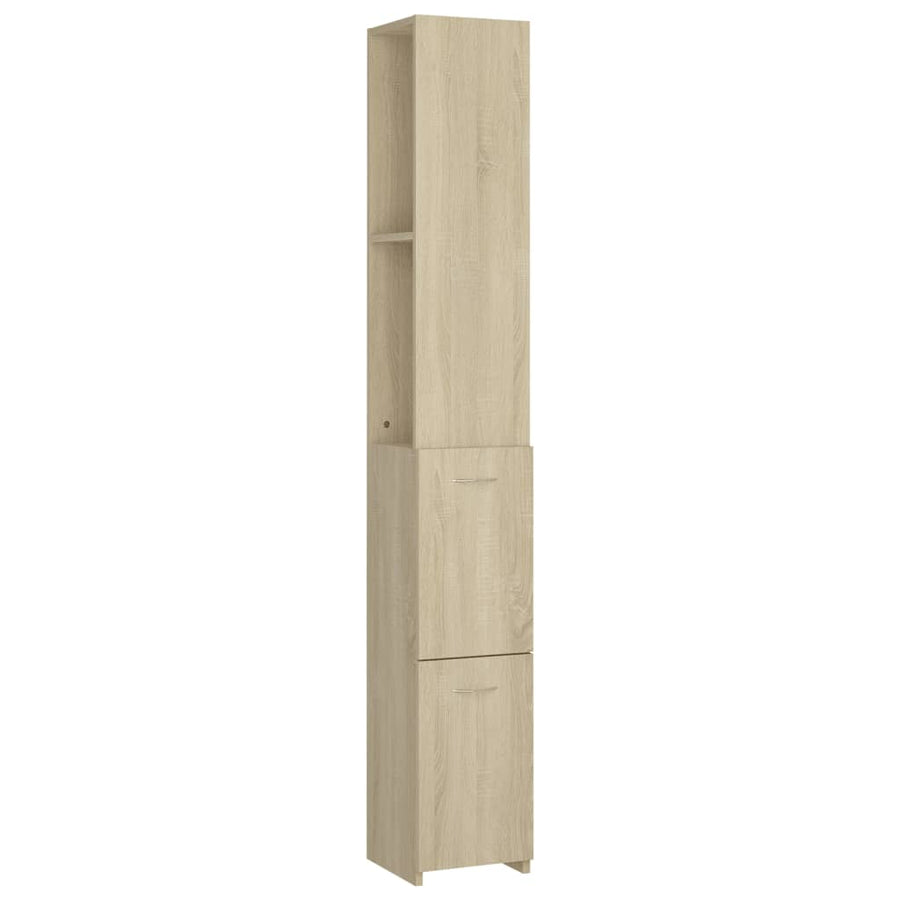 Badkamerkast 25X26,5X70 Cm Bewerkt Hout Kleurig Sonoma eiken