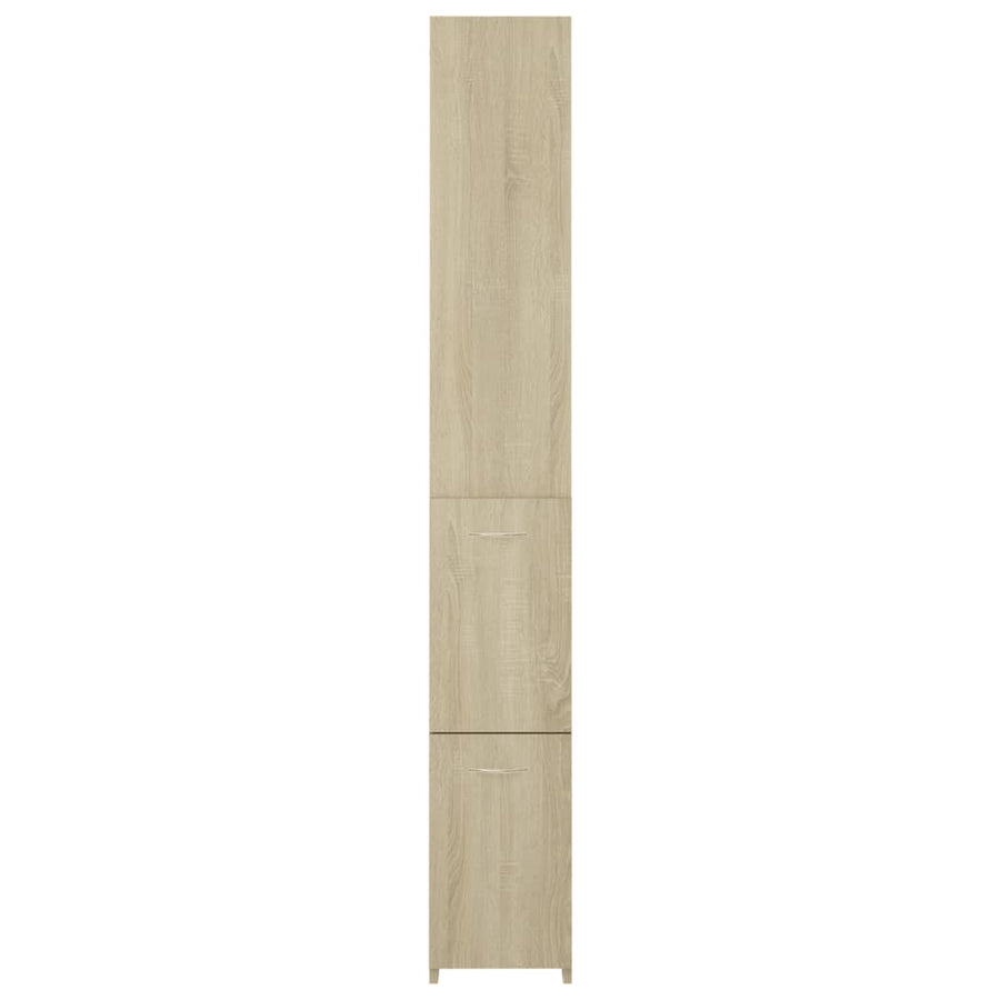 Badkamerkast 25X26,5X70 Cm Bewerkt Hout Kleurig Sonoma eiken