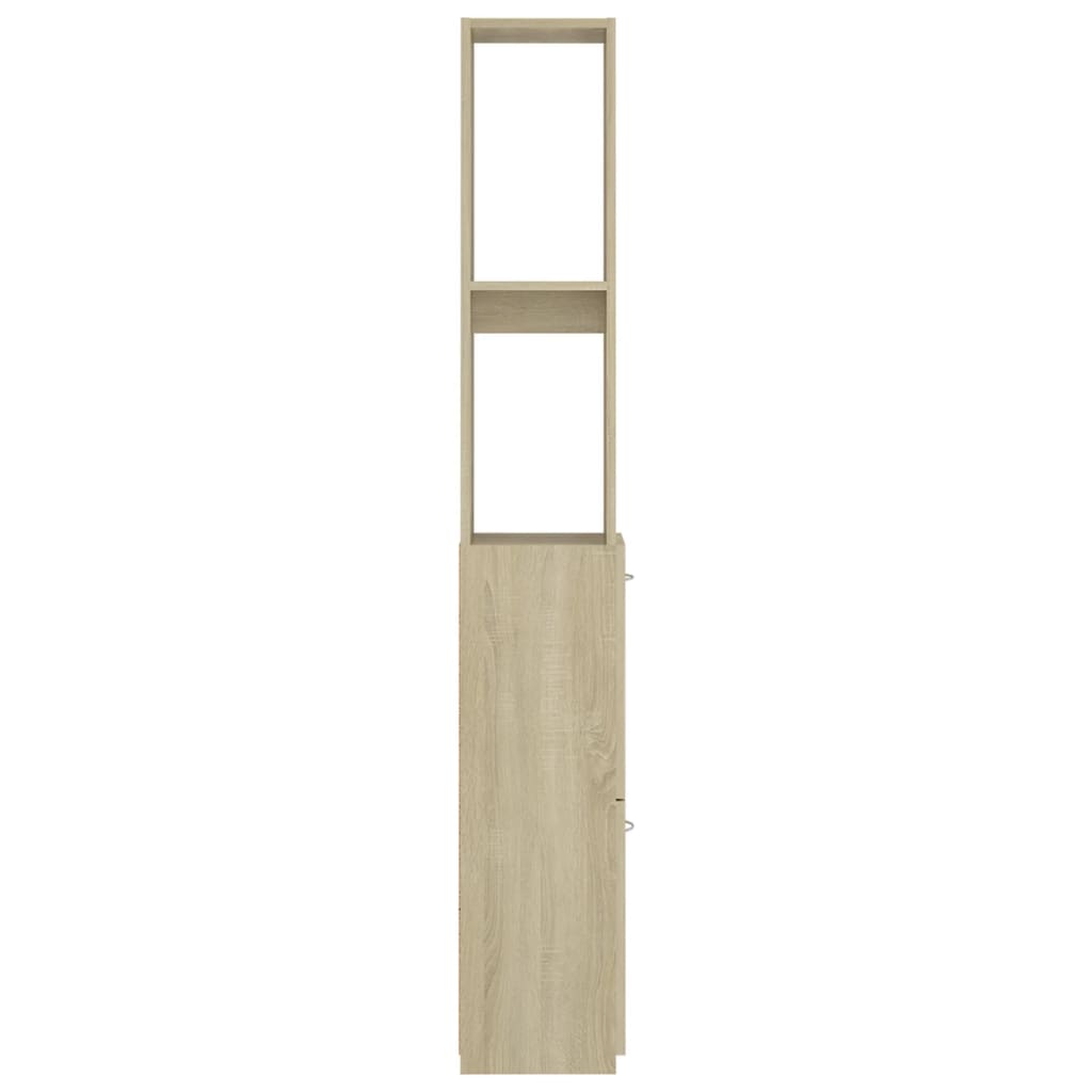 Badkamerkast 25X26,5X70 Cm Bewerkt Hout Kleurig Sonoma eiken