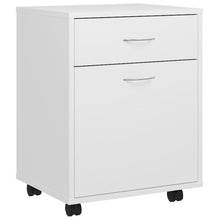 Kast Verrijdbaar 45X38X54 Cm Bewerkt Hout Wit