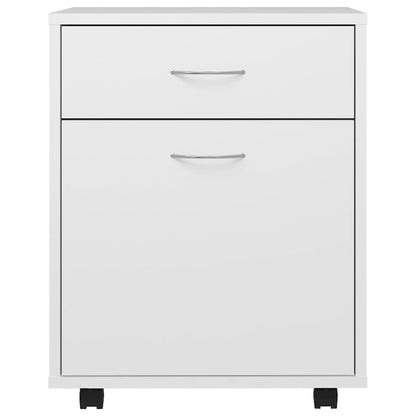 Kast Verrijdbaar 45X38X54 Cm Bewerkt Hout Wit
