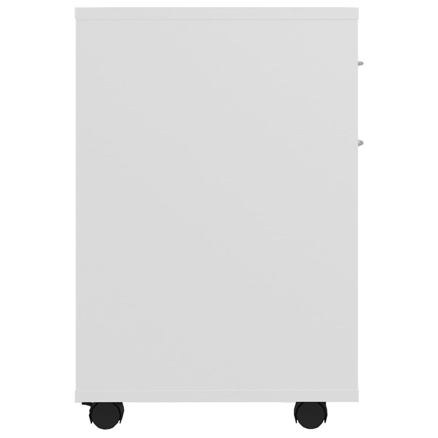 Kast Verrijdbaar 45X38X54 Cm Bewerkt Hout Wit