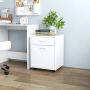 Rolkast 45x38x54 cm bewerkt hout wit
