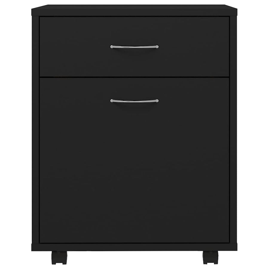 Kast Verrijdbaar 45X38X54 Cm Spaanplaat Zwart