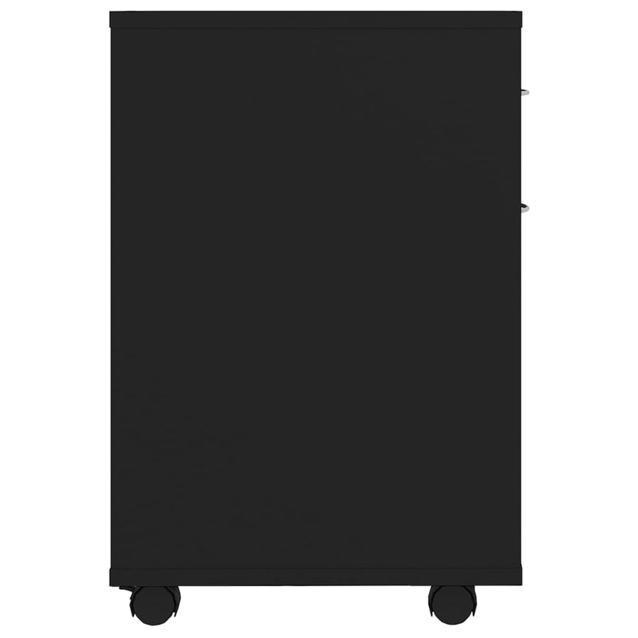 Kast Verrijdbaar 45X38X54 Cm Spaanplaat Zwart
