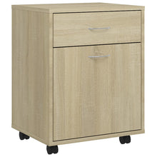 Kast verrijdbaar 45x38x54 cm spaanplaat sonoma eikenkleurig Sonoma eiken