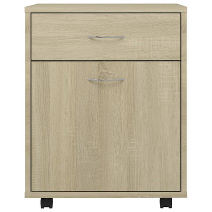 Kast verrijdbaar 45x38x54 cm spaanplaat sonoma eikenkleurig Sonoma eiken