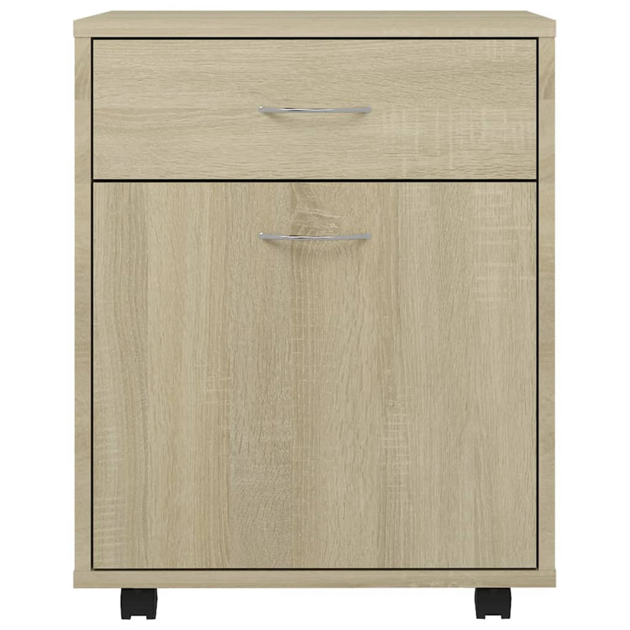 Kast verrijdbaar 45x38x54 cm spaanplaat sonoma eikenkleurig Sonoma eiken
