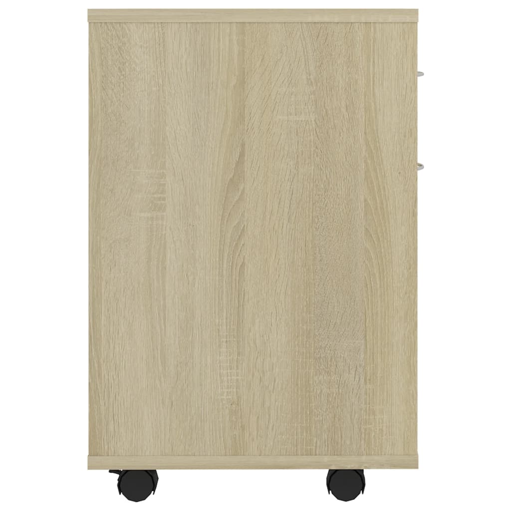 Kast verrijdbaar 45x38x54 cm spaanplaat sonoma eikenkleurig Sonoma eiken