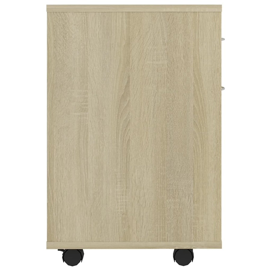 Kast verrijdbaar 45x38x54 cm spaanplaat sonoma eikenkleurig Sonoma eiken