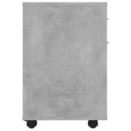 Kast verrijdbaar 45x38x54 cm spaanplaat betongrijs Betongrijs