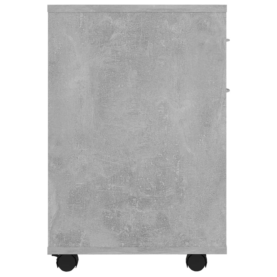 Kast verrijdbaar 45x38x54 cm spaanplaat betongrijs Betongrijs