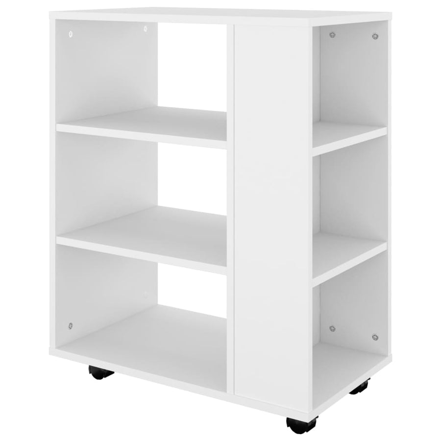 Kast Verrijdbaar 60X35X75 Cm Bewerkt Hout Wit
