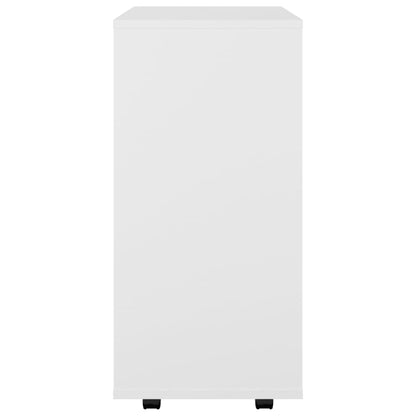 Kast Verrijdbaar 60X35X75 Cm Bewerkt Hout Wit