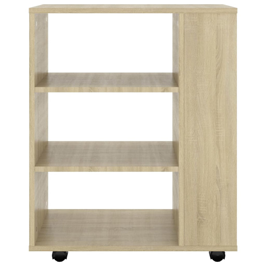 Kast Verrijdbaar 60X35X75 Cm Spaanplaat Kleurig Sonoma eiken