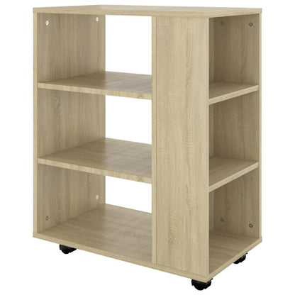 Kast Verrijdbaar 60X35X75 Cm Spaanplaat Kleurig Sonoma eiken