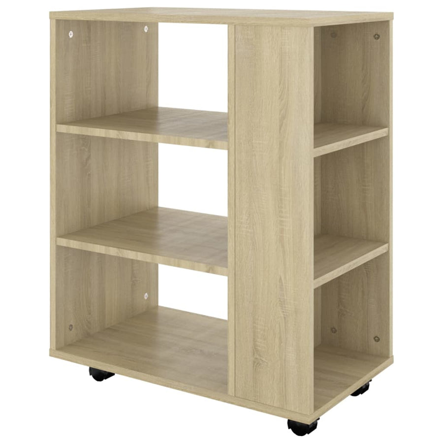 Kast Verrijdbaar 60X35X75 Cm Spaanplaat Kleurig Sonoma eiken