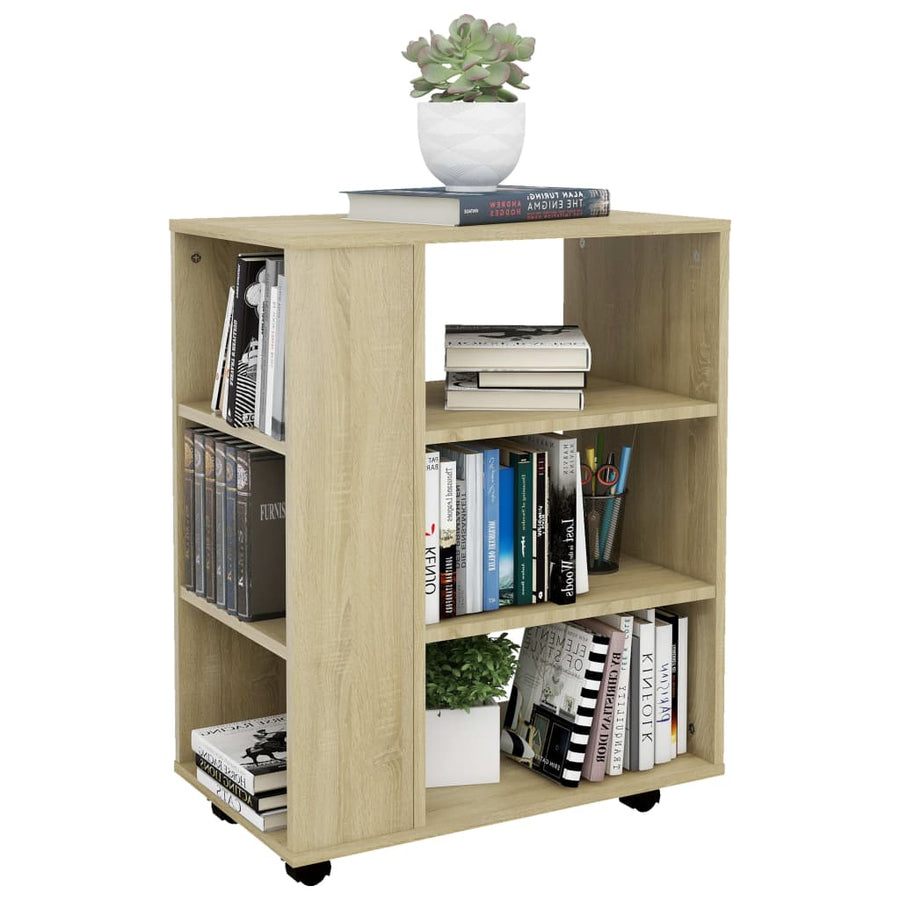 Kast Verrijdbaar 60X35X75 Cm Spaanplaat Kleurig Sonoma eiken